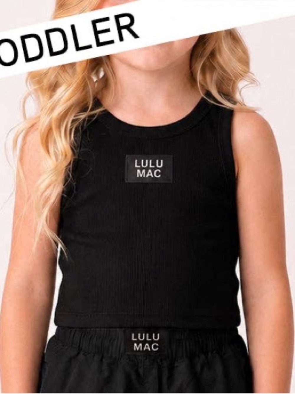 Lulu Mac Black Toddler Solid Tank Top